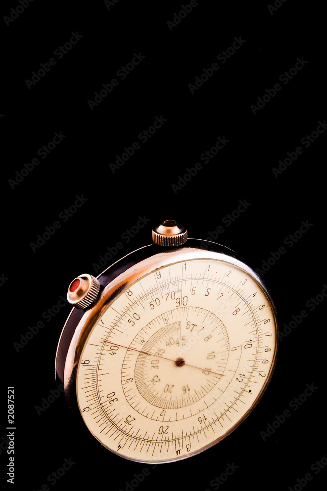 retro round slide-rule with fine scratched glass retro round slide-rule with fine scratched glass