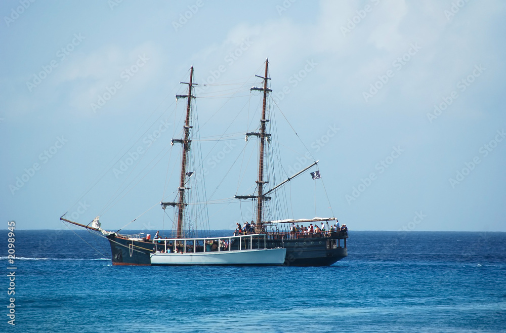 pirate ship in ocean pirate ship in ocean