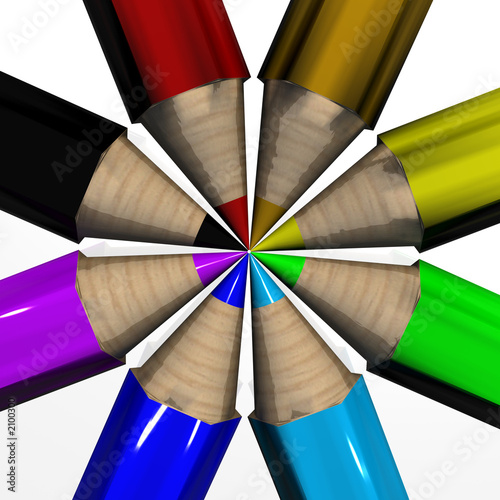 set of color pencils. the 3...