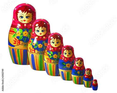 Canvas Print russian dolls