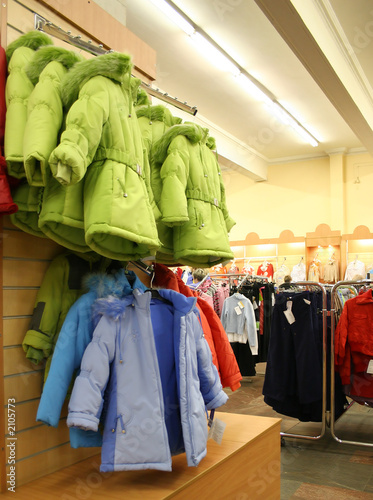 child jaket in shop
