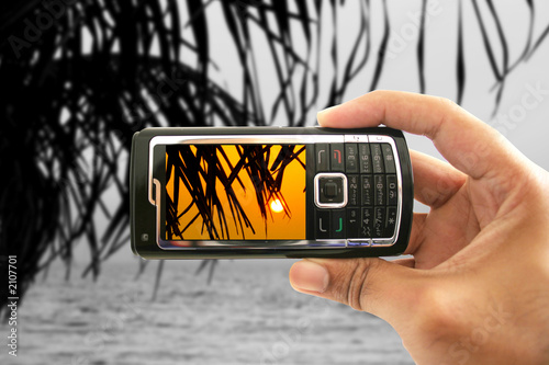 taking photo with mobile phone