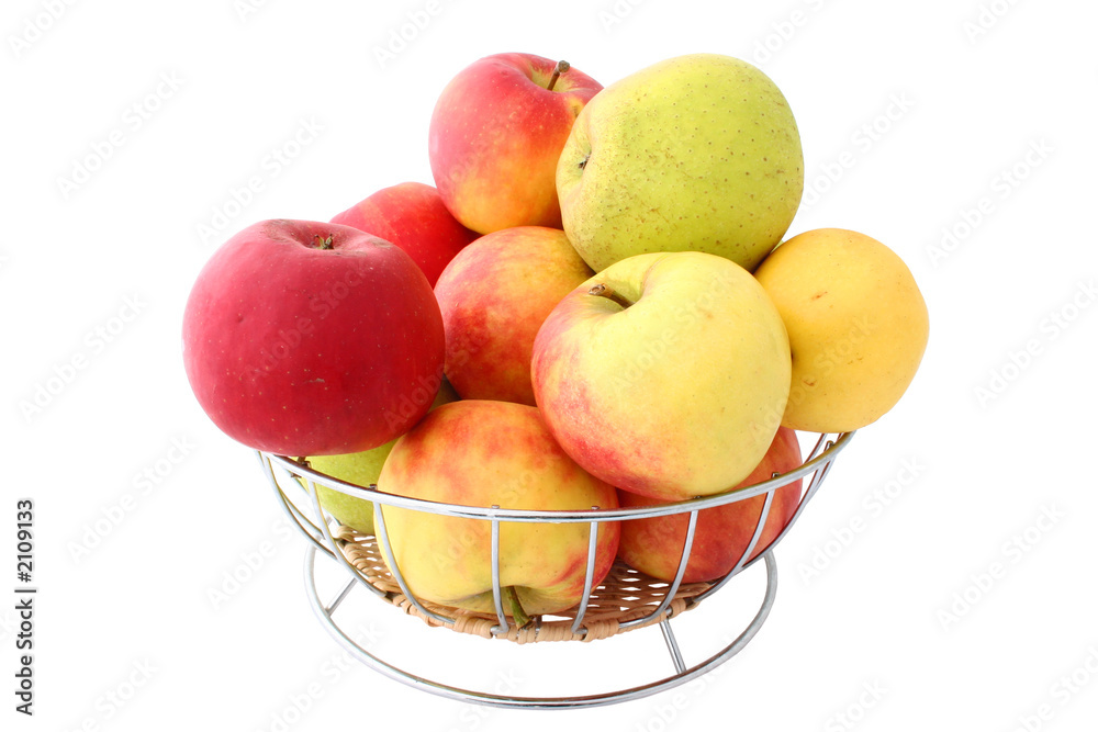 basket full of apples - pure white background #2 basket full of apples - pure white background #2