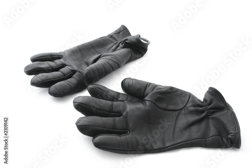 black leather gloves © kmit