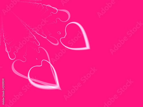 valentines day hearts on hot pink background
