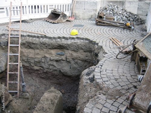 verlassene baustelle