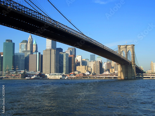 brooklyn bridge and lower manhattan  new york