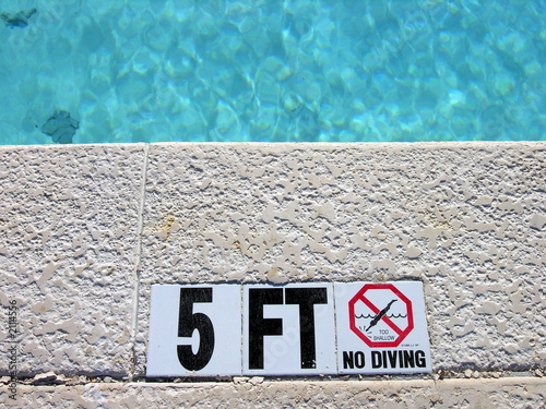no diving