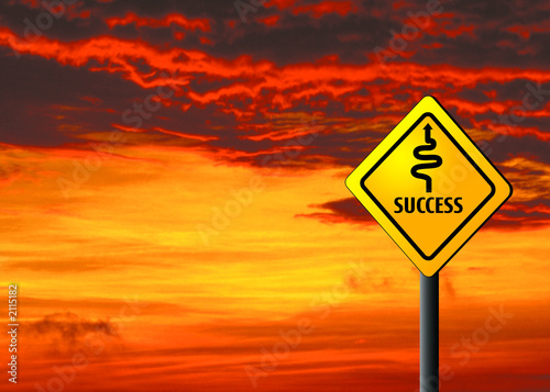 success concept - difficult way to success photo