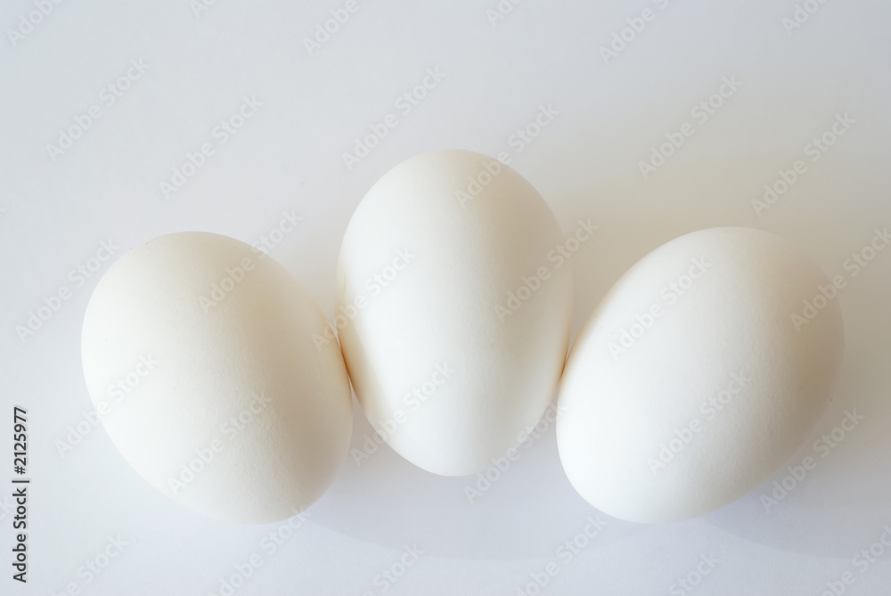 three eggs close-up