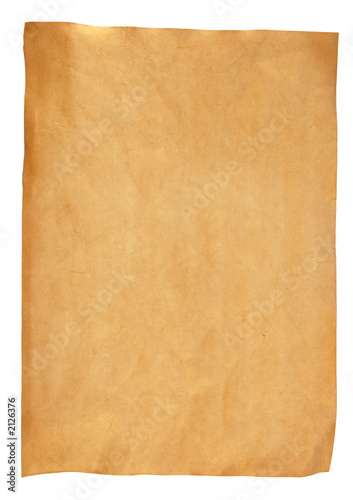 vintage paper background isolated on white