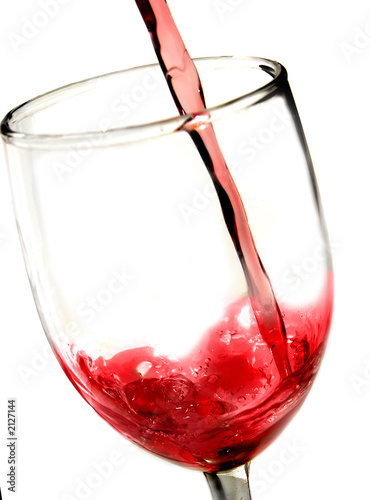 red pouring