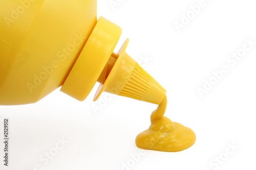 a bottle of yellow mustard