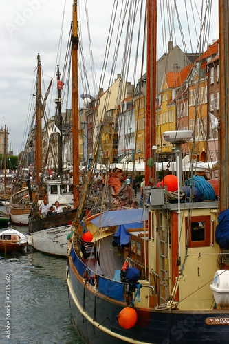 Canvas Print copenhagen canalside