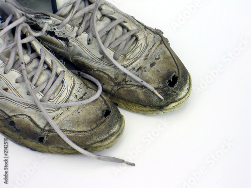 worn sneakers
