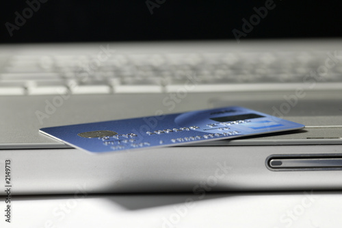 credit card on a lap top