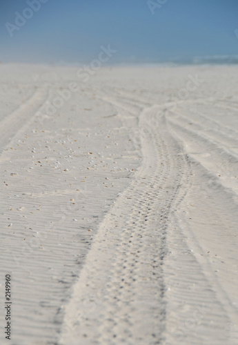 tire tracks in sand