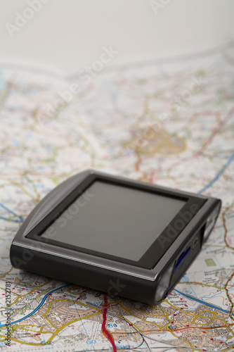 gps device on a map
