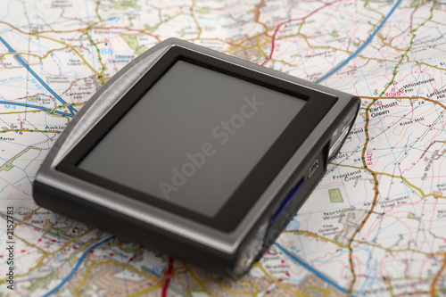 gps device on a map