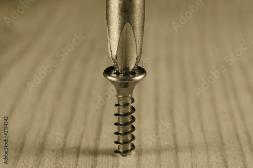 screwdriver and screw