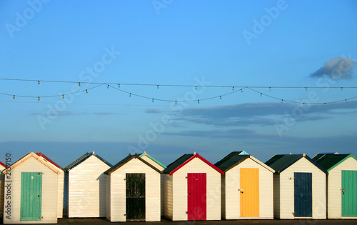 row of beach huts