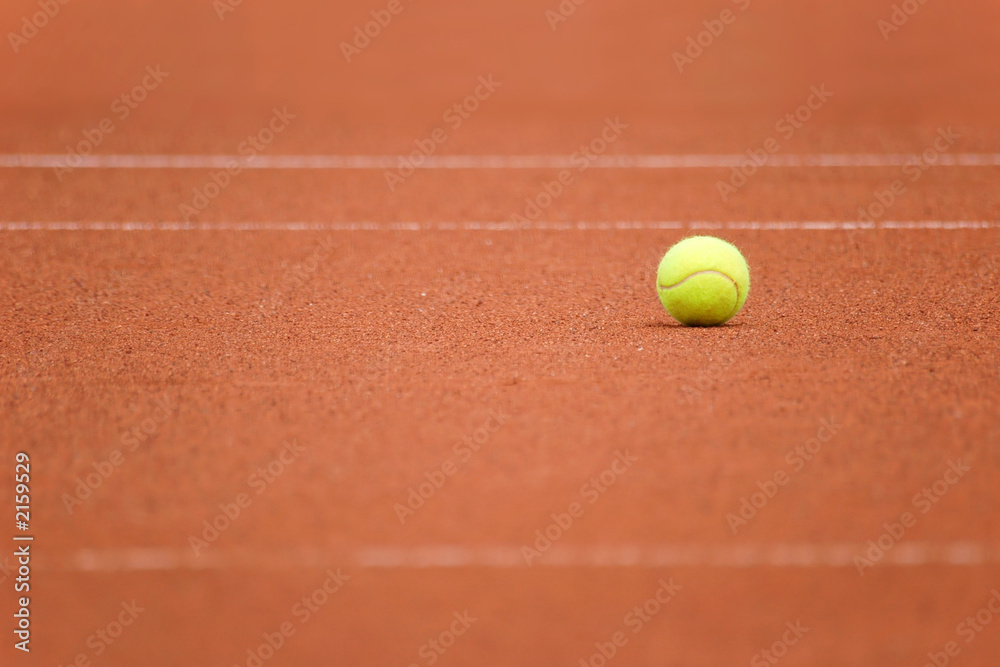tennis court and ball