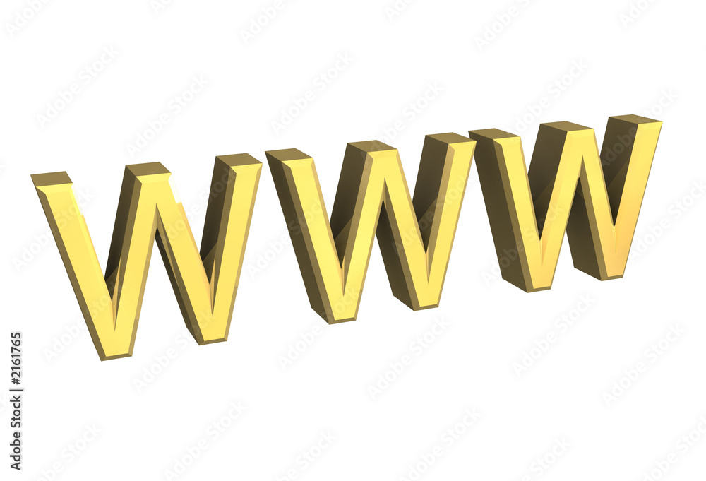 Fototapeta premium simbolo www a fondo bianco