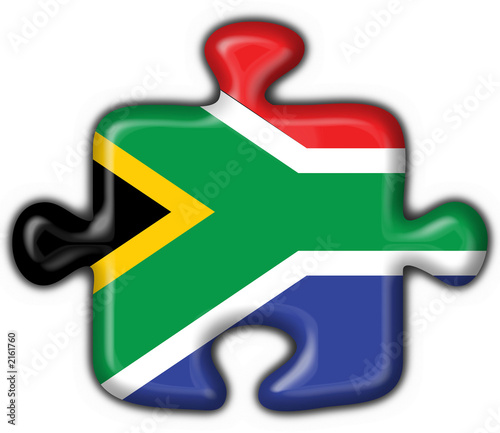 bottone puzzle sudafricano - south africa flag