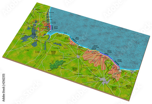 d-day map photo