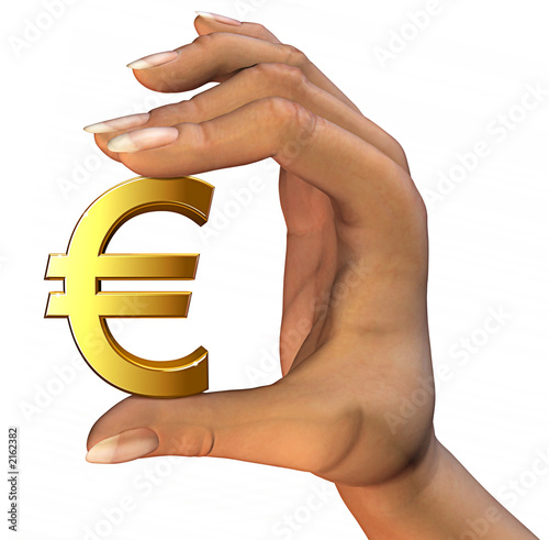 euro in hand