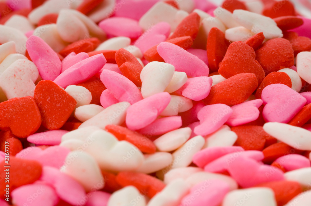 candy valentine's hearts - close-up