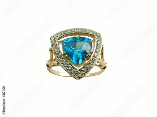 golden sapphire  ring