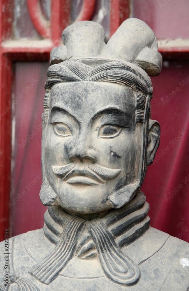 détail d'une ancienne statue chinoise