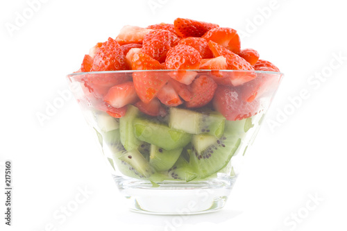 green and red - kiwi and strawberries