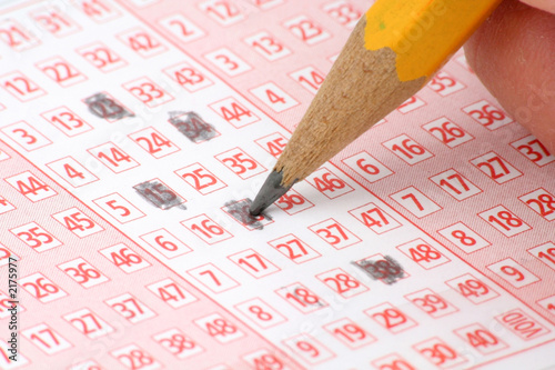 lottery ticket and pencil