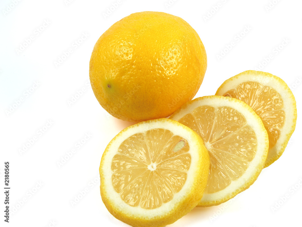 whole and cut lemon