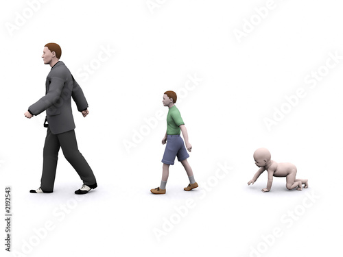 a man, a boy and a baby