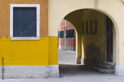 window and pasege in venice photo