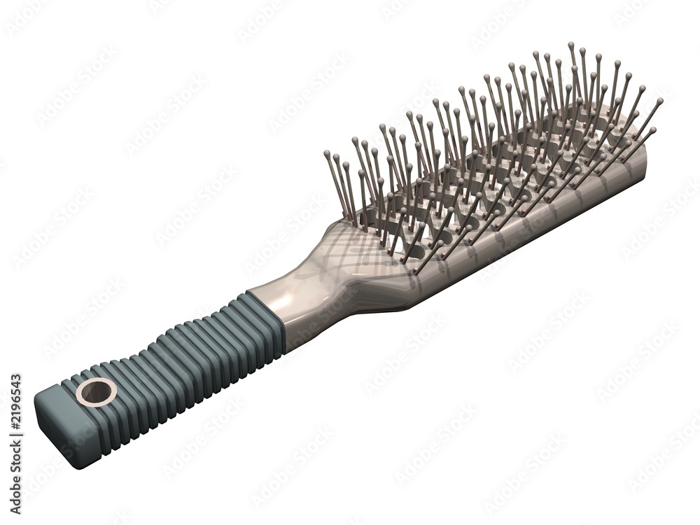 brosse à cheveux grise