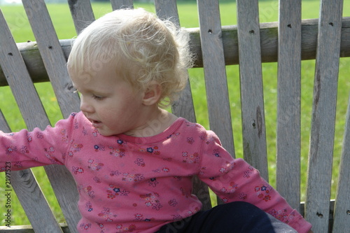 baby on bench...