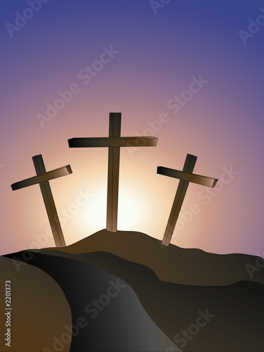 crosses on a hillside