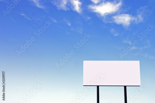 billboard on a beautiful blue sky -small sign version