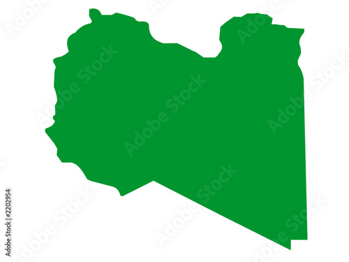 map of libya and libyan flag illustration photo