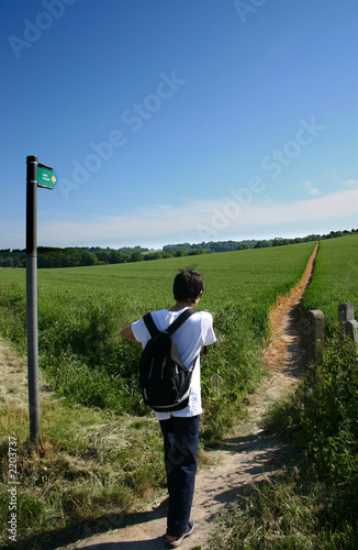 boy setting out for a walk