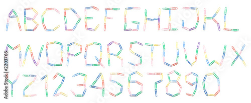 alphabet from paperclips