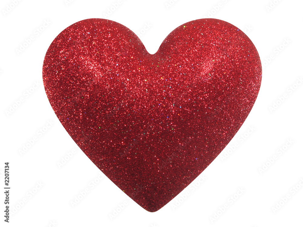 glittering valentine heart (+ clipping path)