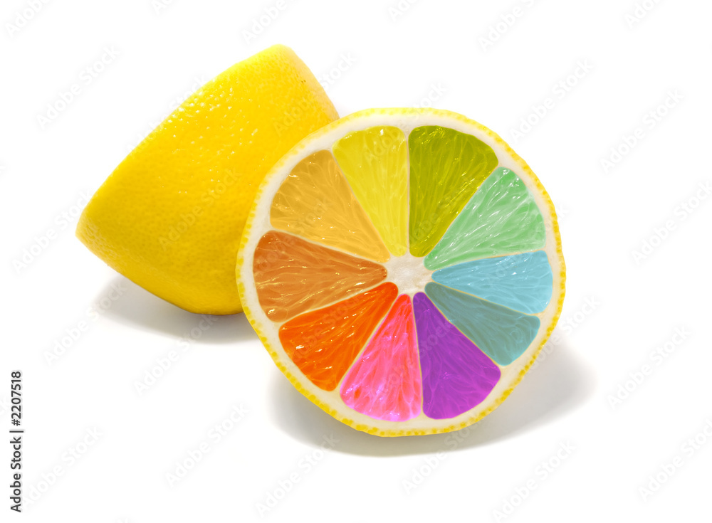 coloured lemon - obrazy, fototapety, plakaty 