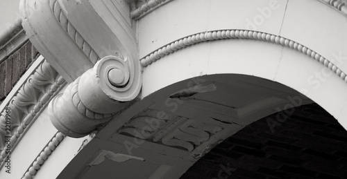 Historical archway architectural detail