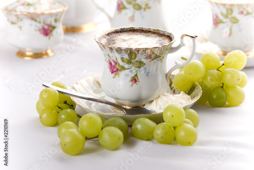 coffee and grapes