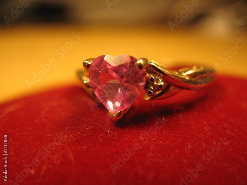 ruby red valintine heart ring photo